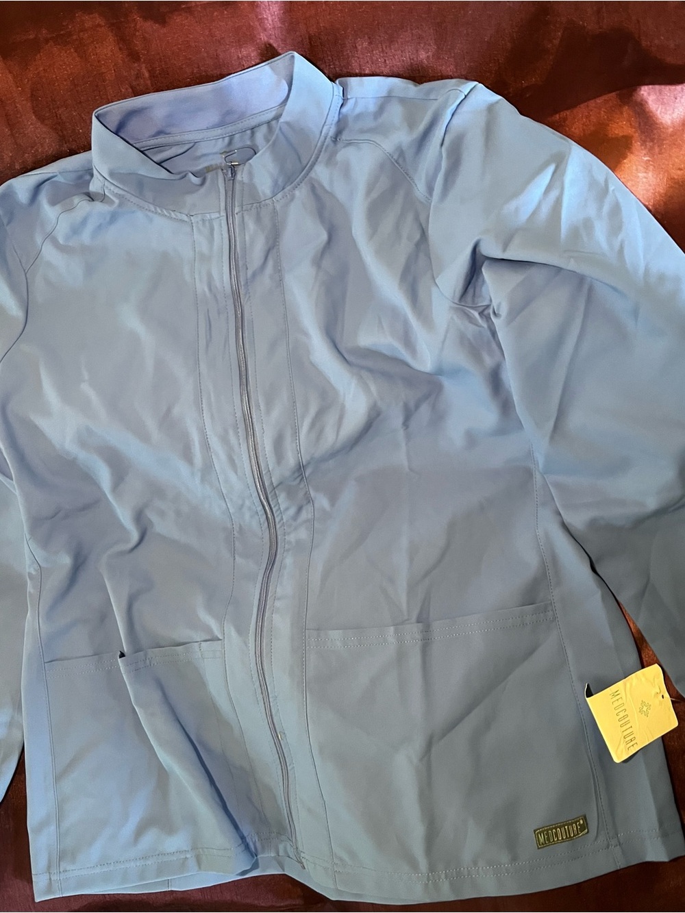 Med Couture Sky Blue Zip Jacket